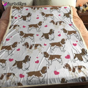Dog Blanket Dog Face Blanket Dog Throw Blanket English Springer Spaniel Heart Blanket Furlidays 2