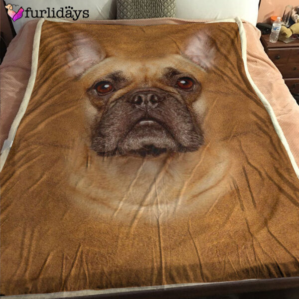 Dog Blanket – Dog Face Blanket – Dog Throw Blanket – French Bulldog Face Hair Blanket – Furlidays