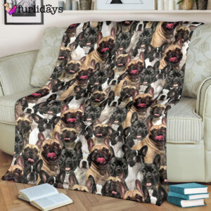 Dog Blanket Dog Face Blanket Dog Throw Blanket French Bulldog Full Face Blanket Furlidays 8