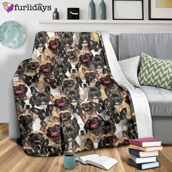 Dog Blanket – Dog Face Blanket – Dog Throw Blanket – French Bulldog Full Face Blanket – Furlidays