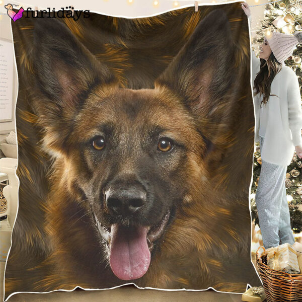 Dog Blanket – Dog Face Blanket – Dog Throw Blanket – German Shepherd Blanket – Furlidays