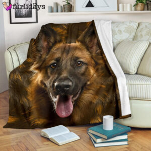 Dog Blanket Dog Face Blanket Dog Throw Blanket German Shepherd Blanket Furlidays 3