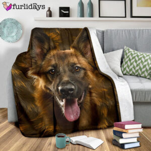 Dog Blanket Dog Face Blanket Dog Throw Blanket German Shepherd Blanket Furlidays 5