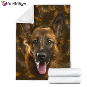 Dog Blanket Dog Face Blanket Dog Throw Blanket German Shepherd Blanket Furlidays 6