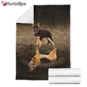 Dog Blanket Dog Face Blanket Dog Throw Blanket German Shepherd Sherpa Blanket Furlidays 6
