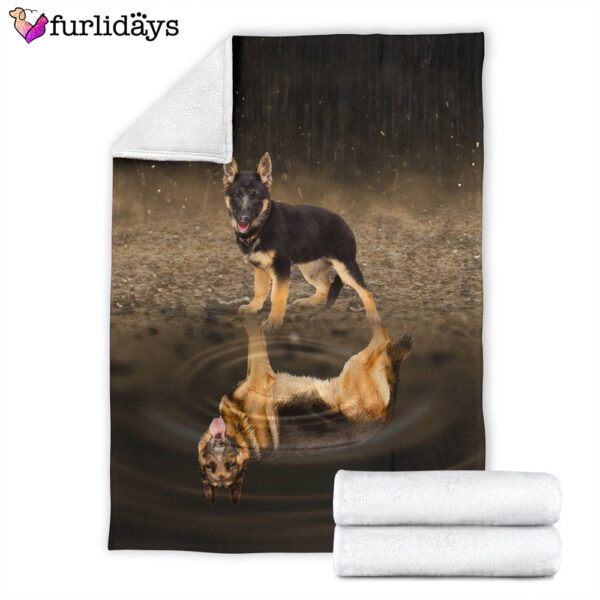 Dog Blanket – Dog Face Blanket – Dog Throw Blanket – German Shepherd Sherpa Blanket – Furlidays