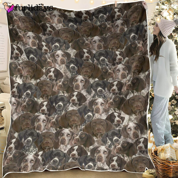 Dog Blanket – Dog Face Blanket – Dog Throw Blanket – German Shorthaired Pointer Full Face Blanket – Furlidays