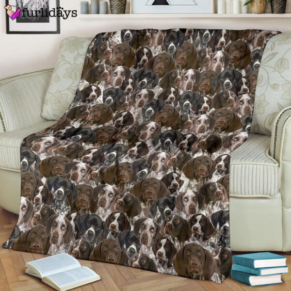 Dog Blanket – Dog Face Blanket – Dog Throw Blanket – German Shorthaired Pointer Full Face Blanket – Furlidays