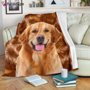 Dog Blanket Dog Face Blanket Dog Throw Blanket Golden Retriever Blanket Furlidays 3