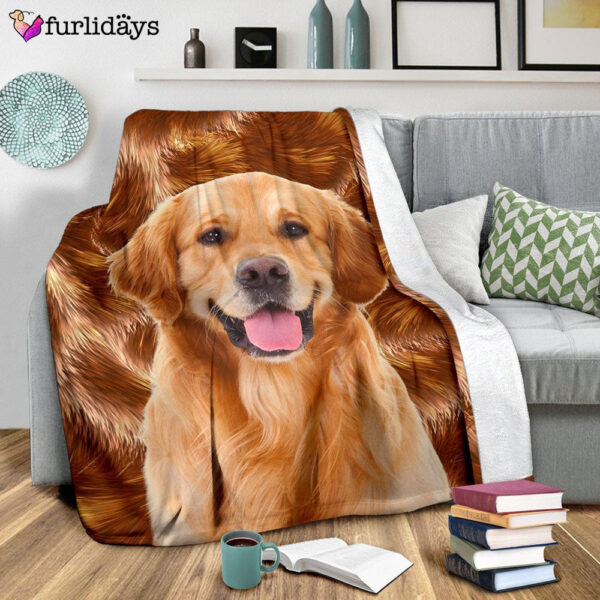 Dog Blanket – Dog Face Blanket – Dog Throw Blanket – Golden Retriever Blanket – Furlidays