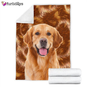 Dog Blanket Dog Face Blanket Dog Throw Blanket Golden Retriever Blanket Furlidays 6