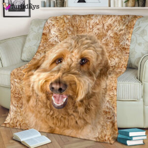 Dog Blanket Dog Face Blanket Dog Throw Blanket Goldendoodle Blanket Furlidays 4