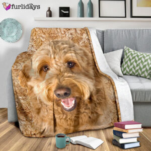 Dog Blanket Dog Face Blanket Dog Throw Blanket Goldendoodle Blanket Furlidays 5