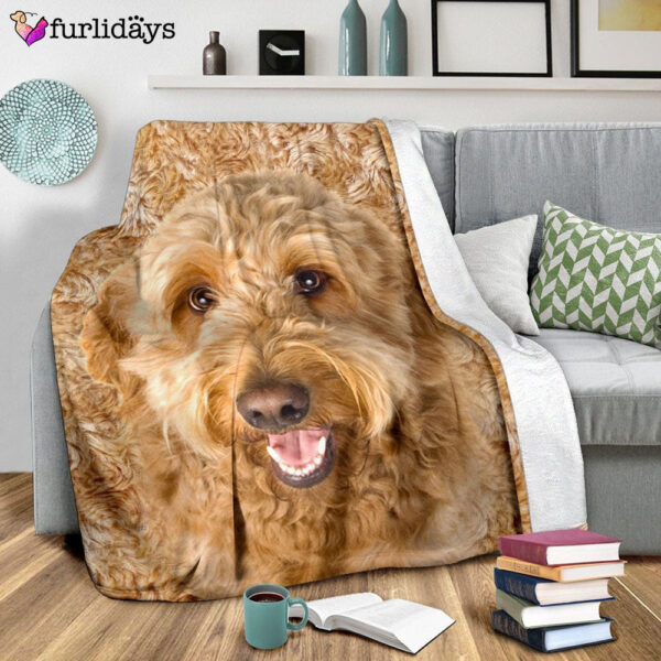 Dog Blanket – Dog Face Blanket – Dog Throw Blanket – Goldendoodle Blanket – Furlidays