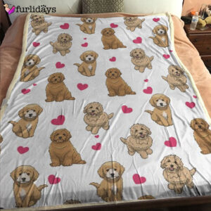 Dog Blanket Dog Face Blanket Dog Throw Blanket Goldendoodle Heart Blanket Furlidays 2