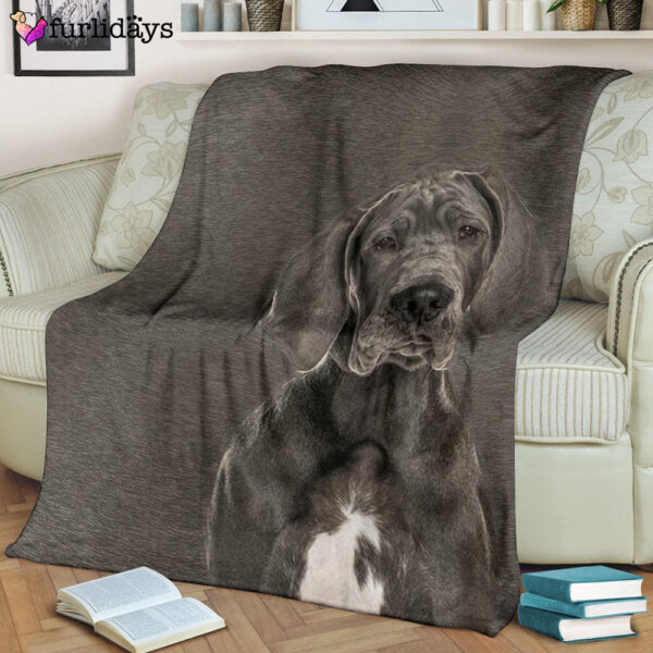 Dog Blanket – Dog Face Blanket – Dog Throw Blanket – Great Dane Blanket – Furlidays