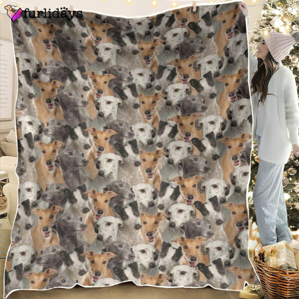 Dog Blanket – Dog Face Blanket – Dog Throw Blanket – Greyhound Full Face Blanket – Furlidays