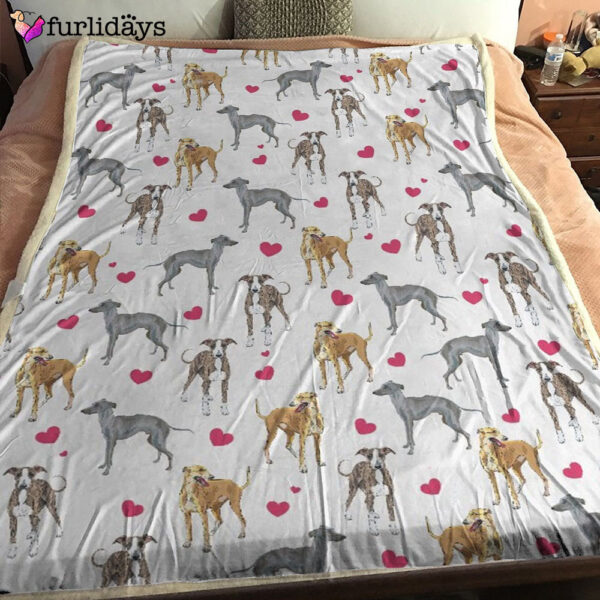 Dog Blanket – Dog Face Blanket – Dog Throw Blanket – Greyhound Heart Blanket – Furlidays