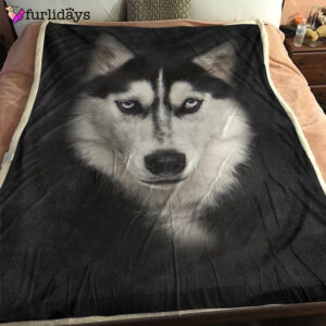 Dog Blanket Dog Face Blanket Dog Throw Blanket Husky Face Hair Blanket Furlidays 1