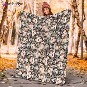 Dog Blanket Dog Face Blanket Dog Throw Blanket Husky Full Face Blanket Furlidays 10