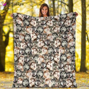 Dog Blanket Dog Face Blanket Dog Throw Blanket Husky Full Face Blanket Furlidays 2