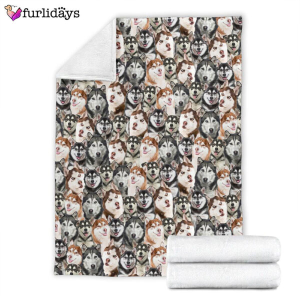 Dog Blanket – Dog Face Blanket – Dog Throw Blanket – Husky Full Face Blanket – Furlidays