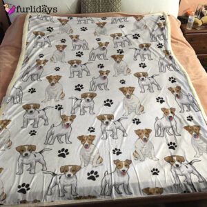 Dog Blanket Dog Face Blanket Dog Throw Blanket Jack Russell Terrier Paw Blanket Furlidays 1