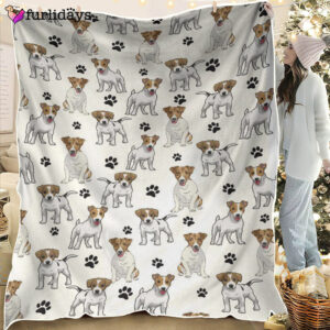 Dog Blanket Dog Face Blanket Dog Throw Blanket Jack Russell Terrier Paw Blanket Furlidays 2
