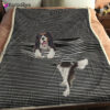Dog Blanket – Dog Face Blanket – Dog Throw Blanket – King Charles Spaniel Back And White Blanket – Furlidays