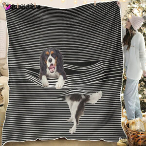 Dog Blanket Dog Face Blanket Dog Throw Blanket King Charles Spaniel Back And White Blanket Furlidays 2