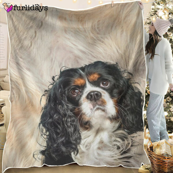 Dog Blanket – Dog Face Blanket – Dog Throw Blanket – King Charles Spaniel Blanket – Furlidays