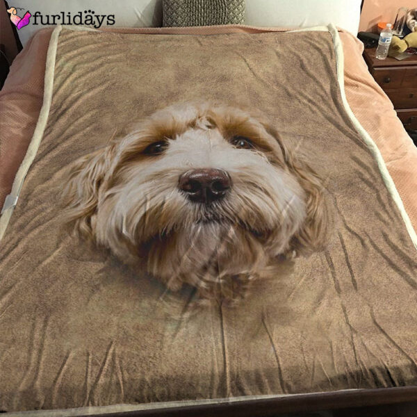 Dog Blanket – Dog Face Blanket – Dog Throw Blanket – Labradoodle Face Hair Blanket – Furlidays