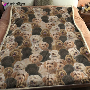 Dog Blanket Dog Face Blanket Dog Throw Blanket Labradoodle Full Face Blanket Furlidays 1