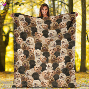 Dog Blanket Dog Face Blanket Dog Throw Blanket Labradoodle Full Face Blanket Furlidays 2