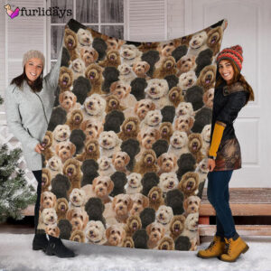 Dog Blanket Dog Face Blanket Dog Throw Blanket Labradoodle Full Face Blanket Furlidays 3
