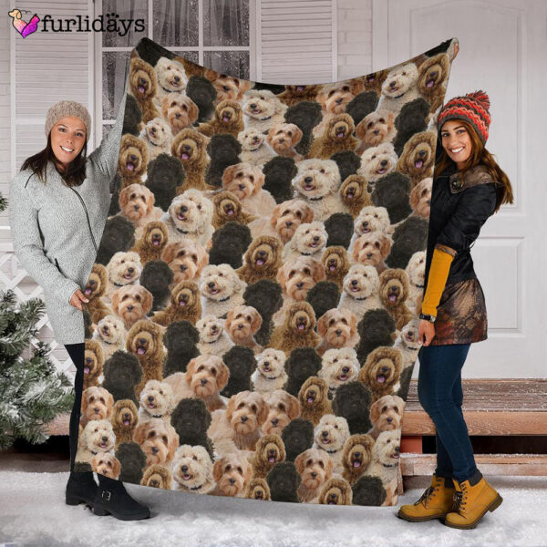 Dog Blanket – Dog Face Blanket – Dog Throw Blanket – Labradoodle Full Face Blanket – Furlidays