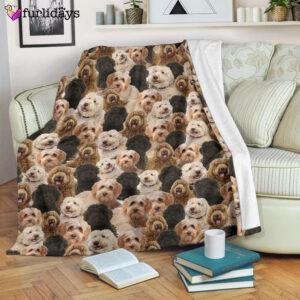 Dog Blanket Dog Face Blanket Dog Throw Blanket Labradoodle Full Face Blanket Furlidays 7