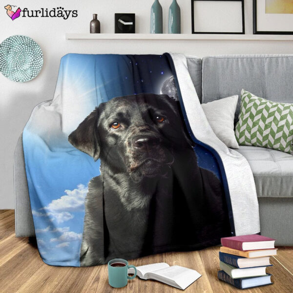 Dog Blanket – Dog Face Blanket – Dog Throw Blanket – Labrador Sherpa Blanket – Furlidays
