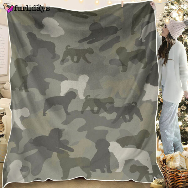 Dog Blanket – Dog Face Blanket – Dog Throw Blanket – Lagotto Romagnolo Camo Blanket – Furlidays