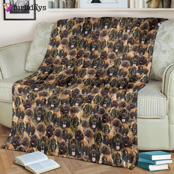Dog Blanket – Dog Face Blanket – Dog Throw Blanket – Leonberger Full Face Blanket – Furlidays