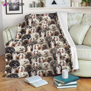 Dog Blanket Dog Face Blanket Dog Throw Blanket Lhasa Apso Full Face Blanket Furlidays 7