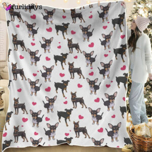 Dog Blanket Dog Face Blanket Dog Throw Blanket Miniature Pinscher Heart Blanket Furlidays 2 03152541 8711 405f 9782 2b0dbf48f49f