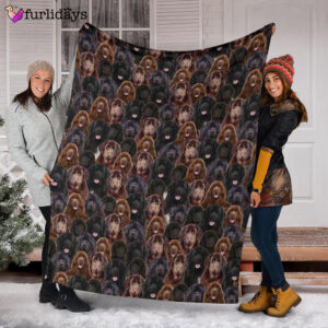 Dog Blanket Dog Face Blanket Dog Throw Blanket Newfoundland Full Face Blanket Furlidays 3