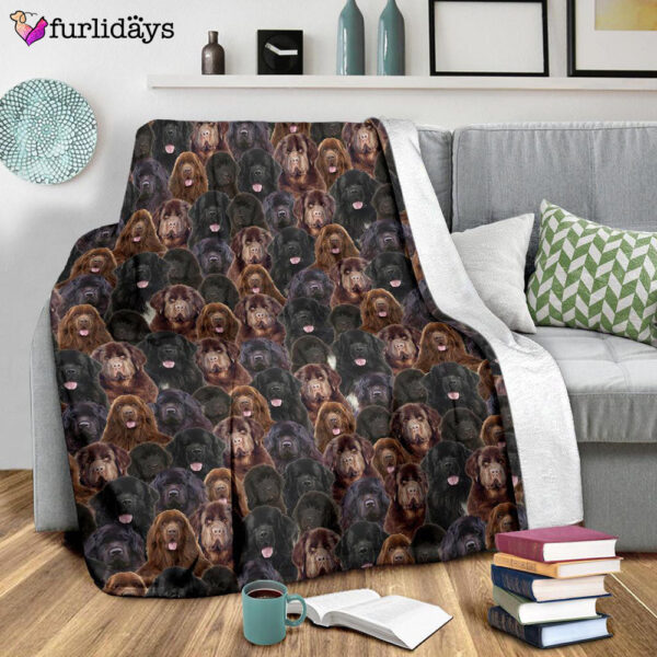 Dog Blanket – Dog Face Blanket – Dog Throw Blanket – Newfoundland Full Face Blanket – Furlidays