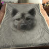 Dog Blanket – Dog Face Blanket – Dog Throw Blanket – Norwegian Elkhound Face Hair Blanket – Furlidays