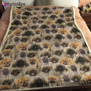 Dog Blanket Dog Face Blanket Dog Throw Blanket Pekingese Full Face Blanket Furlidays 1