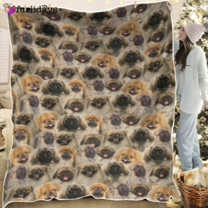 Dog Blanket Dog Face Blanket Dog Throw Blanket Pekingese Full Face Blanket Furlidays 6