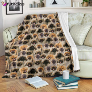 Dog Blanket Dog Face Blanket Dog Throw Blanket Pekingese Full Face Blanket Furlidays 7