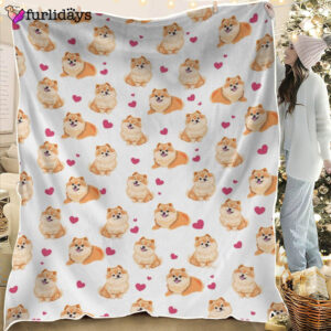 Dog Blanket Dog Face Blanket Dog Throw Blanket Pomeranian Heart Blanket Furlidays 2