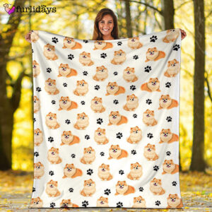 Dog Blanket Dog Face Blanket Dog Throw Blanket Pomeranian Paw Blanket Furlidays 2